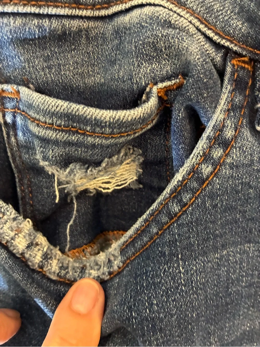VERVET BLUE Blue Jeans Distressed Size 14